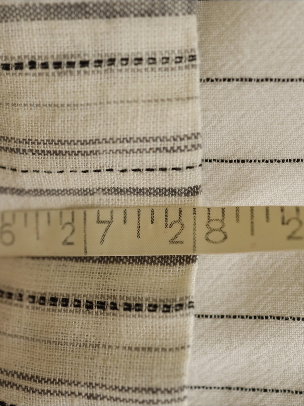 Lined Linen Blend Striped Skirt - Picture 7 of 8